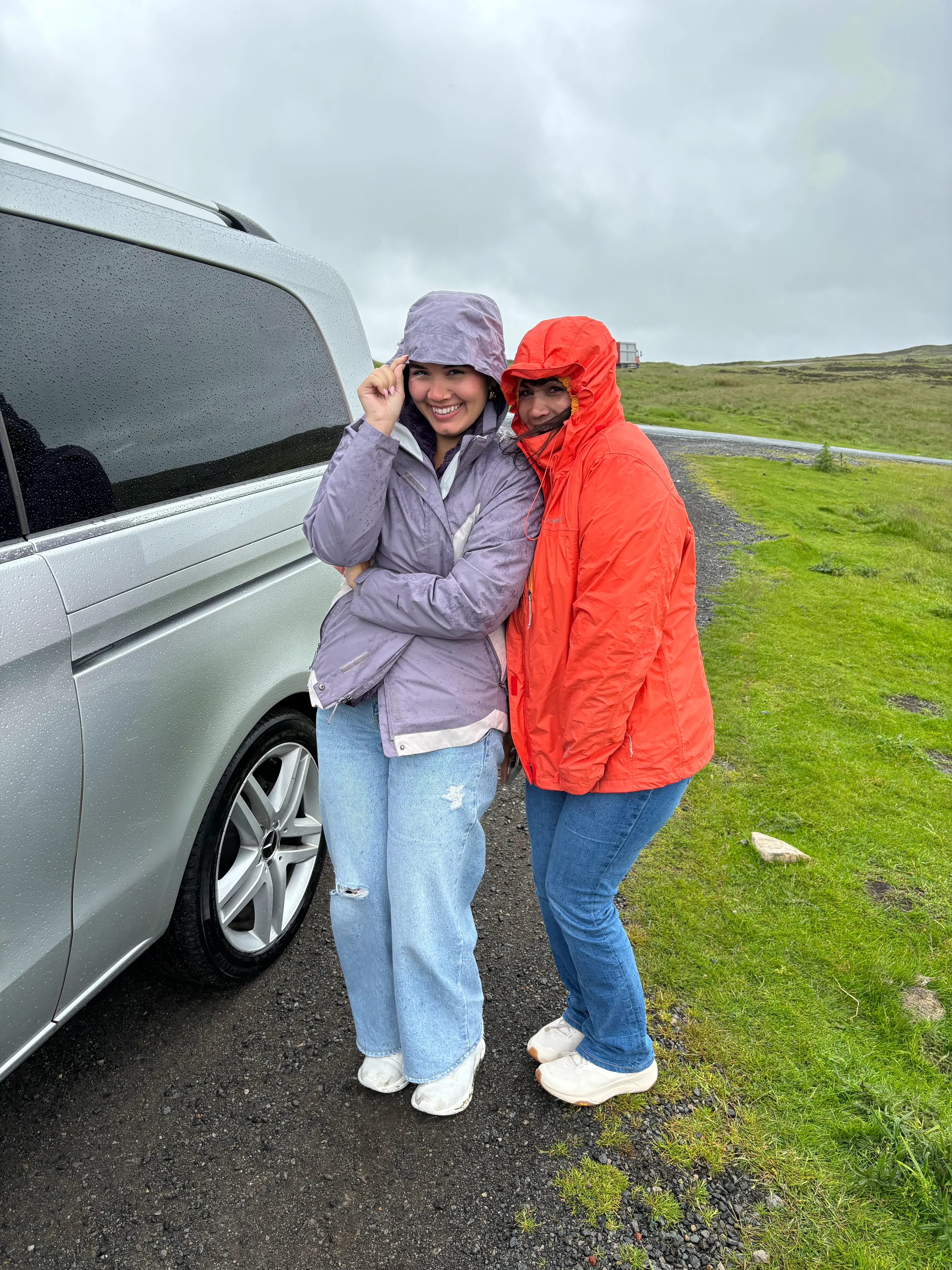 Guests enjoying a private Yorkshire tour whatever the weather